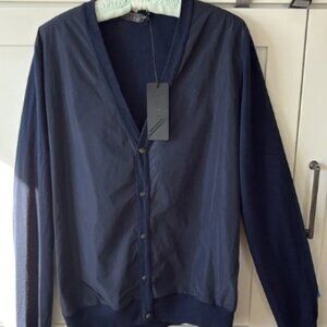 Verri Tess V-NeckCardigan Men's' XL Navy Blue Italian Design Contemporary NWT